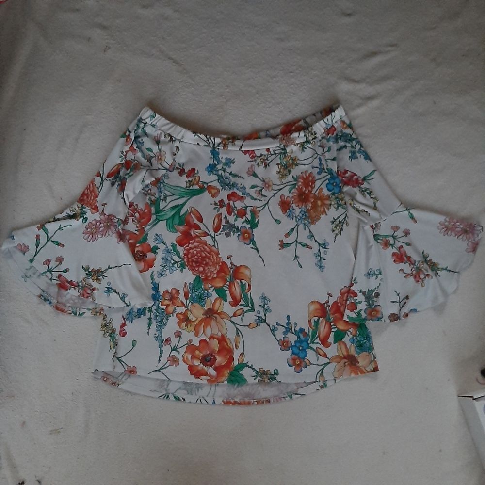 1775 Floral Blouse Top Size M